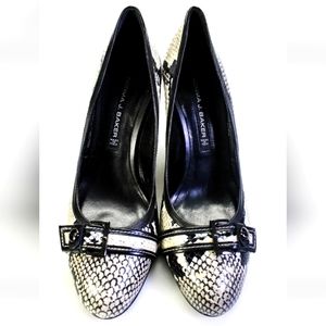 New Norma J Baker Size 8 Snakeskin pattern Italian Heels